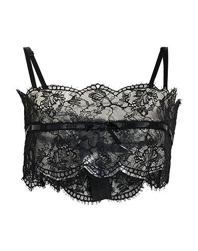 DOLCE&GABBANA Bra Black 65% Cotton, 30% Polyamide, 5% Polyester