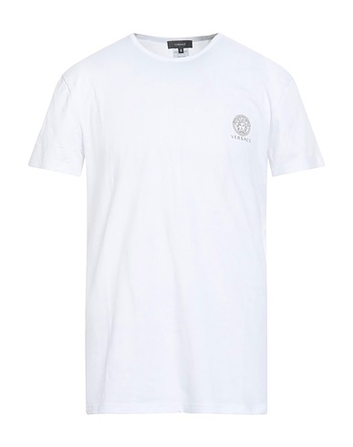 VERSACE Undershirt White 94% Cotton, 6% Elastane