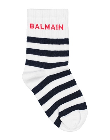 BALMAIN Socks & tights White 80% Cotton, 18% Polyamide, 2% Elastane