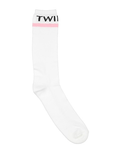 TWINSET Socks & tights White 80% Cotton, 17% Polyamide, 3% Elastane