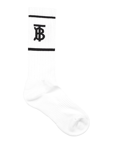 BURBERRY Socks & tights Off white 37% Polyester, 34% Cotton, 26% Polyamide, 3% Elastane