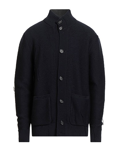 PAOLO PECORA Cardigan Navy blue 100% Virgin Wool