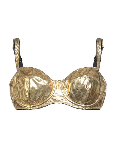 DOLCE&GABBANA Bra Gold 95% Polyester, 5% Elastane, Polyurethane