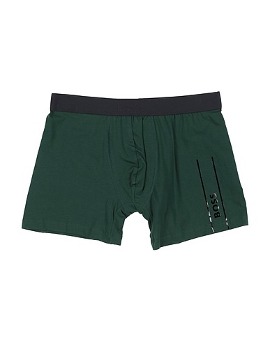 BOSS Boxer Dark green 95% Cotton, 5% Elastane, Polyamide, Polyester