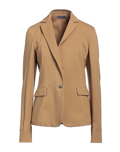 BLUE LES COPAINS Blazer Camel 69% Viscose, 25% Polyamide, 6% Elastane