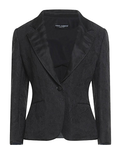DOLCE&GABBANA Blazer Black 28% Silk, 25% Polyester, 25% Polyamide, 20% Cotton, 2% Acrylic