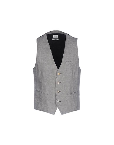 OFFICINA 36 Waistcoat Grey 25% Cotton, 25% Polyester, 25% Linen, 25% Viscose