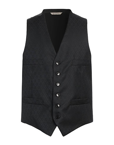 MANUEL RITZ Waistcoat EVENING Black 59% Polyester, 41% Wool