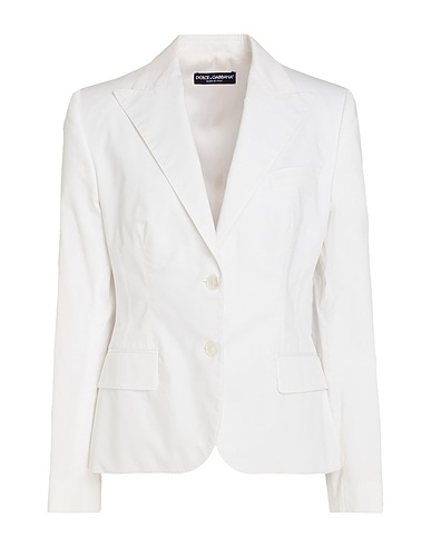 DOLCE&GABBANA Blazer White 97% Cotton, 3% Elastane