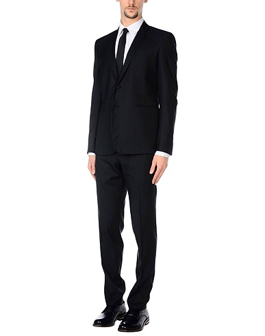 BRIAN DALES Suits Black 55% Polyester, 45% Wool
