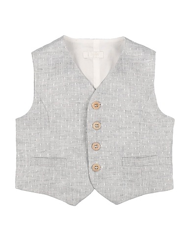 IL GUFO Waistcoat Grey 100% Linen