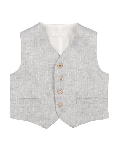 IL GUFO IL GUFO NEWBORN BOY TAILORED VEST GREY SIZE 3 LINEN,49255441KH 8