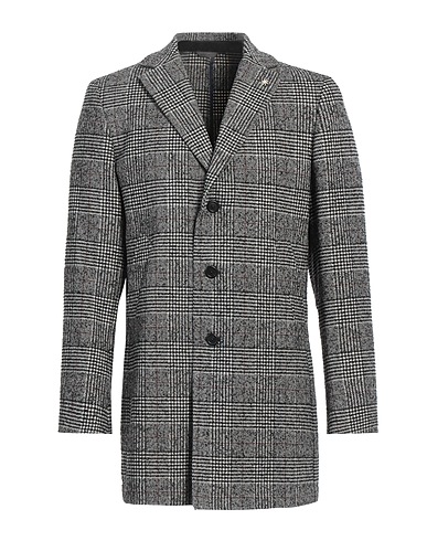 MANUEL RITZ Coat Black 50% Wool, 32% Acrylic, 11% Polyester, 7% Polyamide