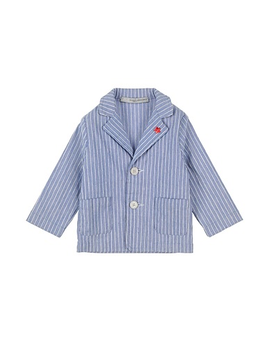 DANIELE ALESSANDRINI Blazer Sky blue 100% Cotton