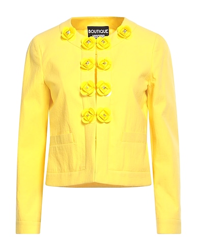 BOUTIQUE MOSCHINO Jackett Gelb 98% Baumwolle, 2% Andere Fasern