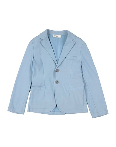 PAOLO PECORA Blazer Sky blue 95% Cotton, 5% Elastane
