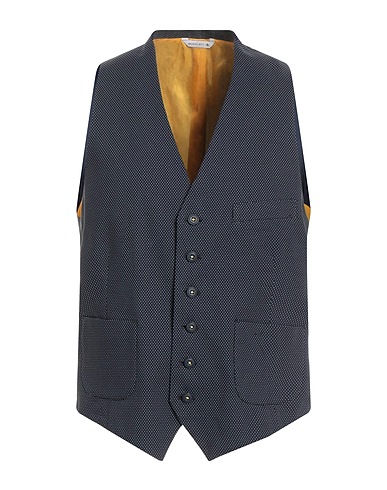 MANUEL RITZ Suit vest Navy 97% Cotton, 3% Elastane