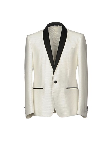DOLCE&GABBANA Blazer MARTINI White 80% Polyester, 20% Silk
