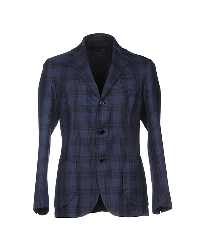 LARDINI Blazer Midnight blue 80% Wool, 20% Silk