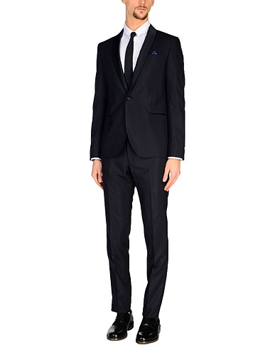 MANUEL RITZ Suits Midnight blue 60% Polyester, 38% Wool, 2% Elastane