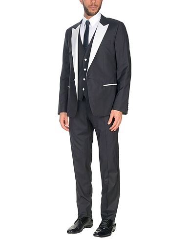 DOLCE&GABBANA Anzüge Schwarz 52% Seide, 45% Schurwolle, 3% Polyester