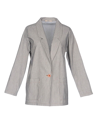 SESSUN Blazer Charcoal 99% Cotton, 1% Silk