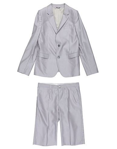 DOLCE&GABBANA Suits Light grey 82% Virgin Wool, 18% Silk