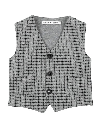 DANIELE ALESSANDRINI Suit vest Grey 100% Cotton