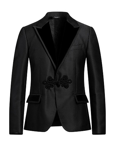 DOLCE&GABBANA Blazer Black 67% Polyester, 19% Silk, 14% Cotton