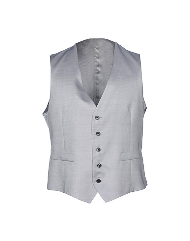 LARDINI Panciotto Grigio chiaro 55% Seta, 45% Lana