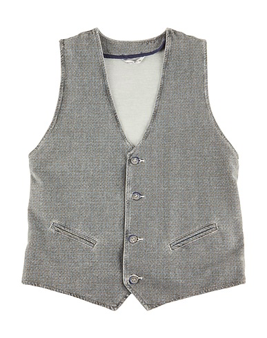 MANUEL RITZ Waistcoat Grey 95% Cotton, 5% Elastane
