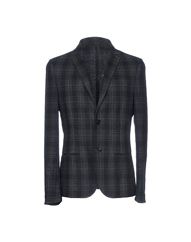 DANIELE ALESSANDRINI Blazer Midnight blue 57% Wool, 38% Polyester, 3% Cashmere, 2% Elastane