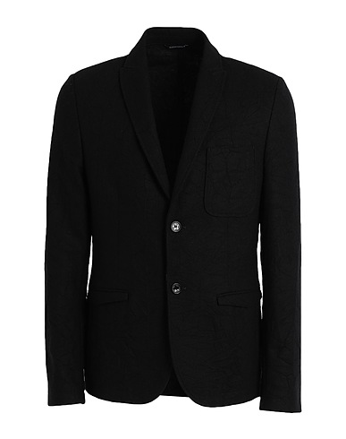 DANIELE ALESSANDRINI Blazer Black 70% Wool, 30% Polyester