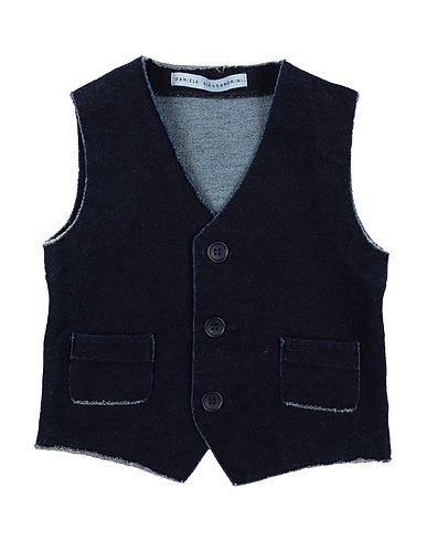 DANIELE ALESSANDRINI Suit vest Midnight blue 95% Cotton, 5% Elastane