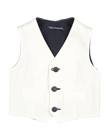 NEILL KATTER Suit vest White 97% Cotton, 3% Elastane