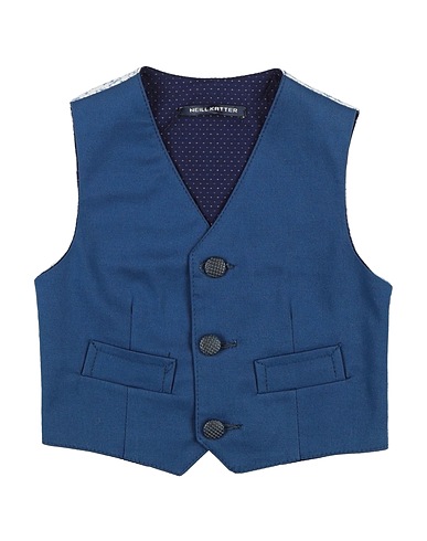 NEILL KATTER Waistcoat Midnight blue 97% Cotton, 3% Elastane