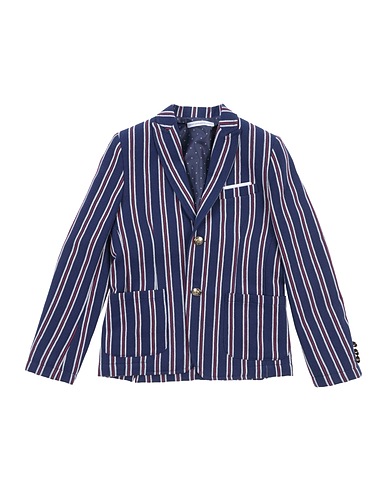 GREY DANIELE ALESSANDRINI Blazer Midnight blue 60% Cotton, 40% Polyester