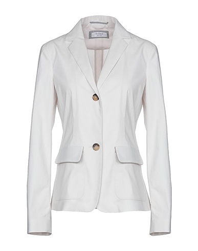 PESERICO Blazer Light grey 96% Cotton, 4% Elastane