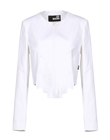 LOVE MOSCHINO Jacket White 98% Cotton, 2% Elastane