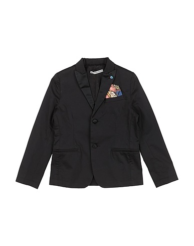 DANIELE ALESSANDRINI Blazer Black 97% Cotton, 3% Elastane