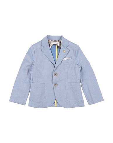 MANUEL RITZ Blazer Sky blue 95% Cotton, 5% Elastane