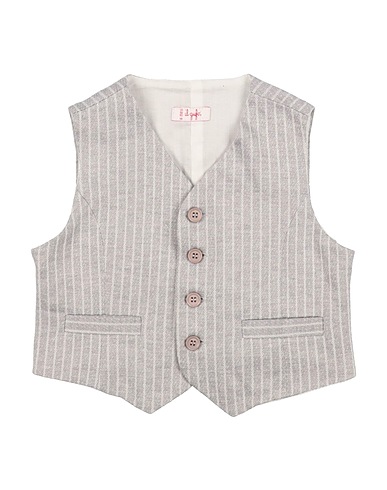 IL GUFO Waistcoat Light grey 100% Cotton