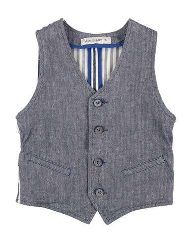 Manuel Ritz Babies'  Toddler Boy Tailored Vest Midnight Blue Size 6 Linen, Cotton, Elastane