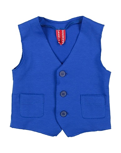 DANIELE ALESSANDRINI Suit vest Blue 94% Cotton, 6% Elastane
