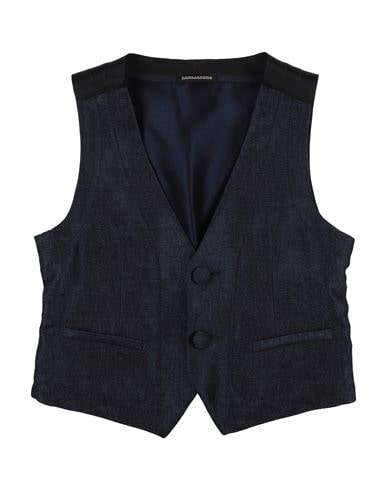 TAGLIATORE TAGLIATORE TODDLER BOY TAILORED VEST MIDNIGHT BLUE SIZE 6 ACETATE, WOOL, SILK,49422035ON 2