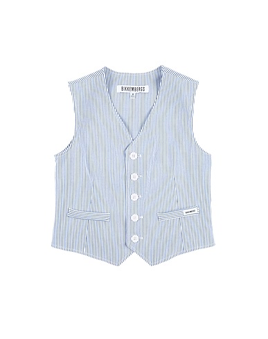 BIKKEMBERGS Suit vest Blue 100% Cotton
