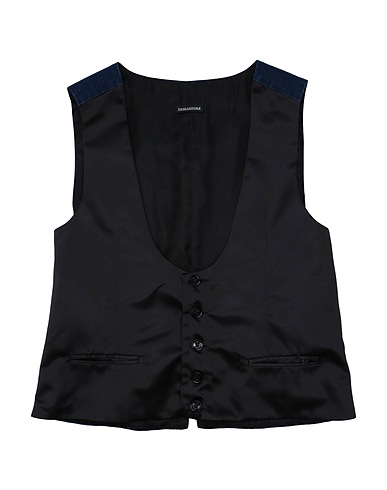 TAGLIATORE Waistcoat Charcoal 100% Polyester, Cotton, Elastane