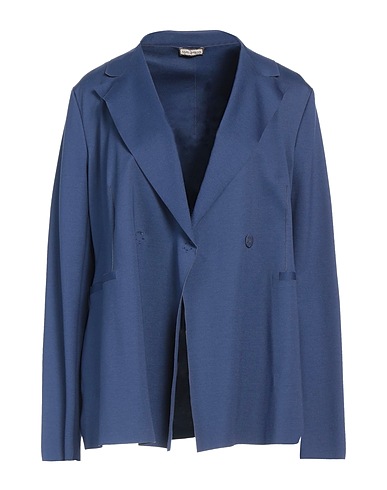 MALÌPARMI Blazer Midnight blue 56% Cotton, 38% Polyamide, 6% Elastane