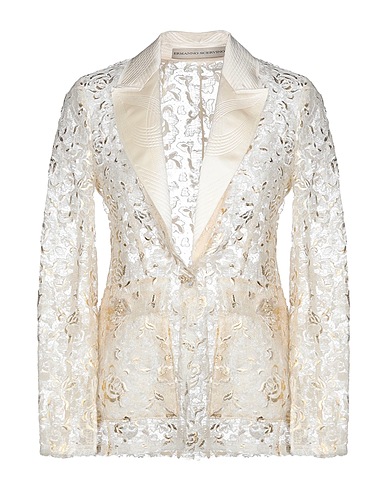 ERMANNO SCERVINO Blazer Ivory 60% Viscose, 25% Silk, 15% Polyamide