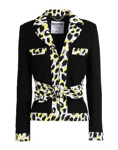 MOSCHINO Blazer NERO 64% Wool, 33% Rayon, 3% Other Fibres